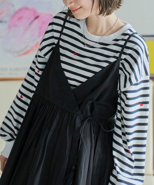 coen（コーエン）の「MARKET（マーケット）2wayカシュクール キャミトップス（シャツ/ブラウス・レディース・ブラック/ネイビー/クリーム・FREE）」の6枚目の写真