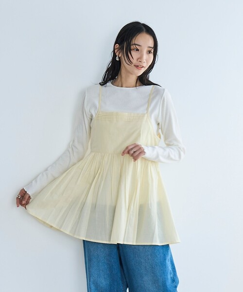 coen（コーエン）の「MARKET（マーケット）2wayカシュクール キャミトップス（シャツ/ブラウス・レディース・ブラック/ネイビー/クリーム・FREE）」の10枚目の写真