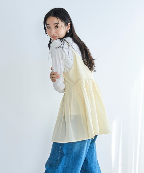 coen（コーエン）の「MARKET（マーケット）2wayカシュクール キャミトップス（シャツ/ブラウス・レディース・ブラック/ネイビー/クリーム・FREE）」の12枚目の写真