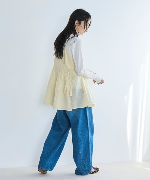 coen（コーエン）の「MARKET（マーケット）2wayカシュクール キャミトップス（シャツ/ブラウス・レディース・ブラック/ネイビー/クリーム・FREE）」の15枚目の写真