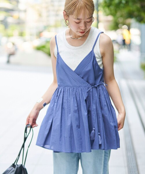 coen（コーエン）の「MARKET（マーケット）2wayカシュクール キャミトップス（シャツ/ブラウス・レディース・ブラック/ネイビー/クリーム・FREE）」の16枚目の写真