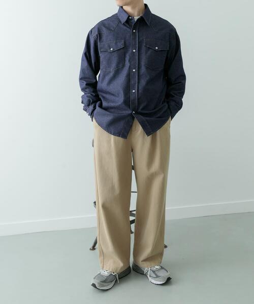 ITEMS URBANRESEARCH(アイテムズ アーバンリサーチ)の「6.5oz Denim WesternShirts(シャツ/ブラウス・メンズ・ブラック/ブルー・MEDIUM/LARGE)」の8枚目の写真