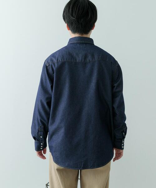 ITEMS URBANRESEARCH(アイテムズ アーバンリサーチ)の「6.5oz Denim WesternShirts(シャツ/ブラウス・メンズ・ブラック/ブルー・MEDIUM/LARGE)」の11枚目の写真