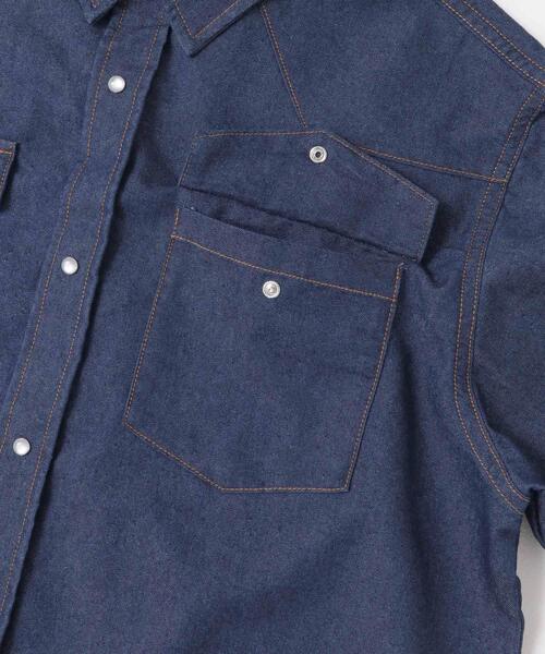 ITEMS URBANRESEARCH(アイテムズ アーバンリサーチ)の「6.5oz Denim WesternShirts(シャツ/ブラウス・メンズ・ブラック/ブルー・MEDIUM/LARGE)」の14枚目の写真