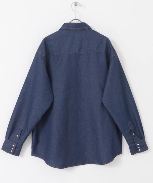 ITEMS URBANRESEARCH(アイテムズ アーバンリサーチ)の「6.5oz Denim WesternShirts(シャツ/ブラウス・メンズ・ブラック/ブルー・MEDIUM/LARGE)」の15枚目の写真