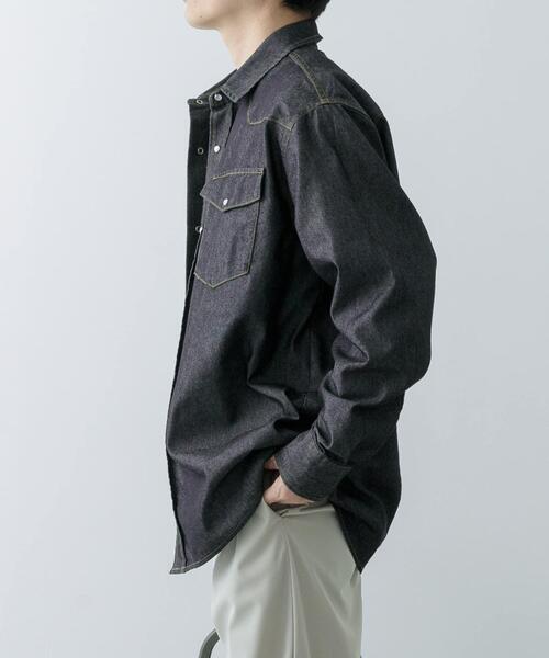 ITEMS URBANRESEARCH(アイテムズ アーバンリサーチ)の「6.5oz Denim WesternShirts(シャツ/ブラウス・メンズ・ブラック/ブルー・MEDIUM/LARGE)」の21枚目の写真