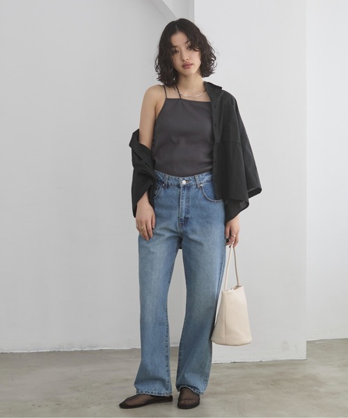 ANGIE（アンジー）の「【3サイズ展開】カップ付き ストラップ キャミソール（キャミソール・レディース・チャコール/ブラック/ナチュラル/オレンジ/ブラウン/ホワイト・LARGE/MEDIUM/SMALL）」の11枚目の写真