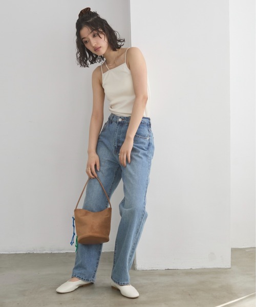 ANGIE（アンジー）の「【3サイズ展開】カップ付き ストラップ キャミソール（キャミソール・レディース・チャコール/ブラック/ナチュラル/オレンジ/ブラウン/ホワイト・LARGE/MEDIUM/SMALL）」の17枚目の写真