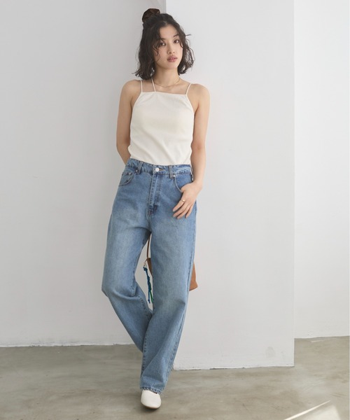 ANGIE（アンジー）の「【3サイズ展開】カップ付き ストラップ キャミソール（キャミソール・レディース・チャコール/ブラック/ナチュラル/オレンジ/ブラウン/ホワイト・LARGE/MEDIUM/SMALL）」の18枚目の写真