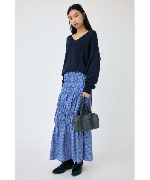 MOUSSY（マウジー）の「PLAID GATHER スカート（スカート・レディース・ブルー系その他/ブラック/ホワイト・1/2）」の13枚目の写真