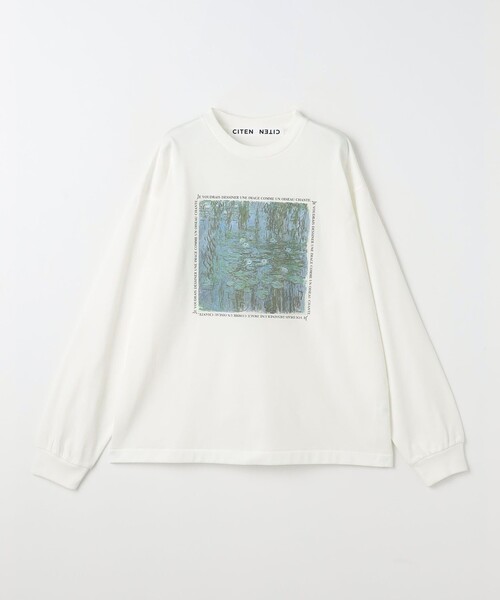 CITEN（シテン）の「＜CITEN＞ファインアートロンT（Tシャツ/カットソー・レディース・コバルトブルー/ベージュ/ライトブルー/オリーブ/ダークオレンジ/ライム・M/S）」の4枚目の写真