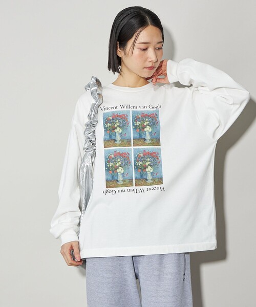 CITEN（シテン）の「＜CITEN＞ファインアートロンT（Tシャツ/カットソー・レディース・コバルトブルー/ベージュ/ライトブルー/オリーブ/ダークオレンジ/ライム・M/S）」の8枚目の写真