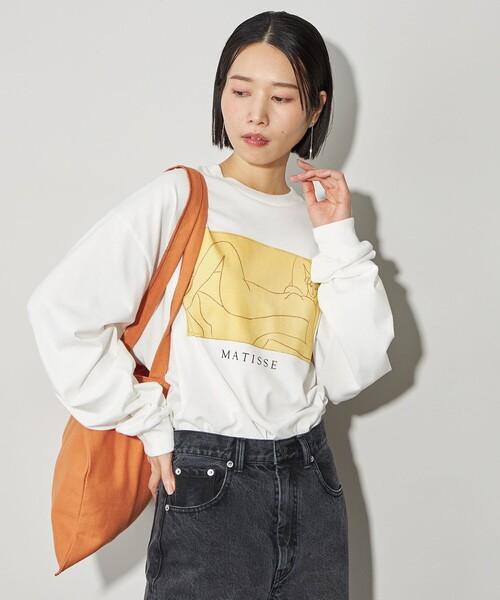 CITEN（シテン）の「＜CITEN＞ファインアートロンT（Tシャツ/カットソー・レディース・コバルトブルー/ベージュ/ライトブルー/オリーブ/ダークオレンジ/ライム・M/S）」の10枚目の写真