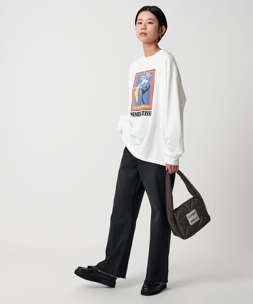 CITEN（シテン）の「＜CITEN＞ファインアートロンT（Tシャツ/カットソー・レディース・コバルトブルー/ベージュ/ライトブルー/オリーブ/ダークオレンジ/ライム・M/S）」の13枚目の写真