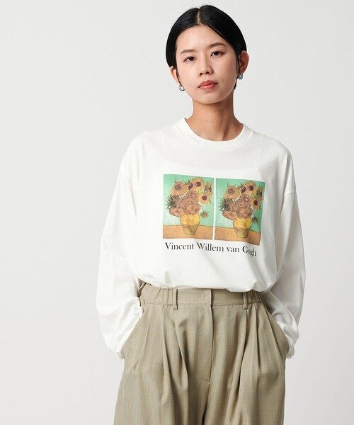 CITEN（シテン）の「＜CITEN＞ファインアートロンT（Tシャツ/カットソー・レディース・コバルトブルー/ベージュ/ライトブルー/オリーブ/ダークオレンジ/ライム・M/S）」の14枚目の写真