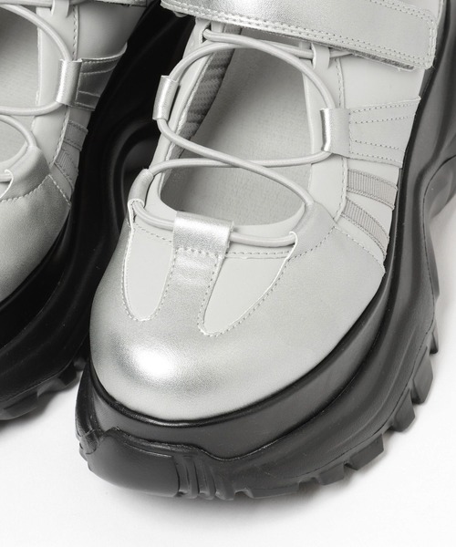 Heather（ヘザー）の「レースアップフラットスニーカー　314464（スニーカー・レディース・シルバー/ブラック・M/L）」の13枚目の写真