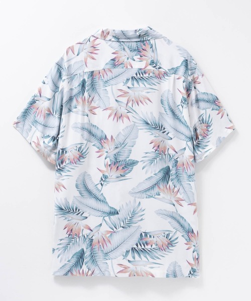 NAVY（ネイビー）の「NAVY SARARI レーヨンアロハ プリントシャツ（シャツ/ブラウス・メンズ・グリーン系2/ブラック系/ホワイト系/グレー系/グリーン系1・S/M/L/XL）」の7枚目の写真