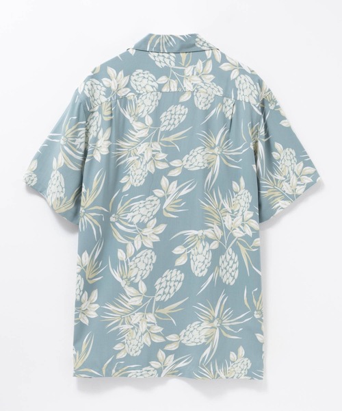 NAVY（ネイビー）の「NAVY SARARI レーヨンアロハ プリントシャツ（シャツ/ブラウス・メンズ・グリーン系2/ブラック系/ホワイト系/グレー系/グリーン系1・S/M/L/XL）」の13枚目の写真