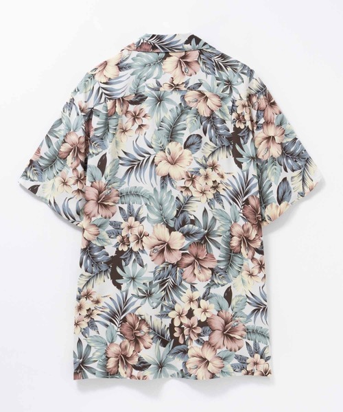 NAVY（ネイビー）の「NAVY SARARI レーヨンアロハ プリントシャツ（シャツ/ブラウス・メンズ・グリーン系2/ブラック系/ホワイト系/グレー系/グリーン系1・S/M/L/XL）」の15枚目の写真