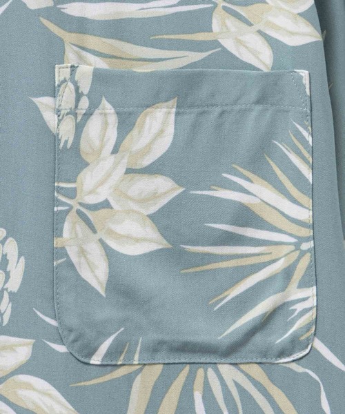 NAVY（ネイビー）の「NAVY SARARI レーヨンアロハ プリントシャツ（シャツ/ブラウス・メンズ・グリーン系2/ブラック系/ホワイト系/グレー系/グリーン系1・S/M/L/XL）」の19枚目の写真