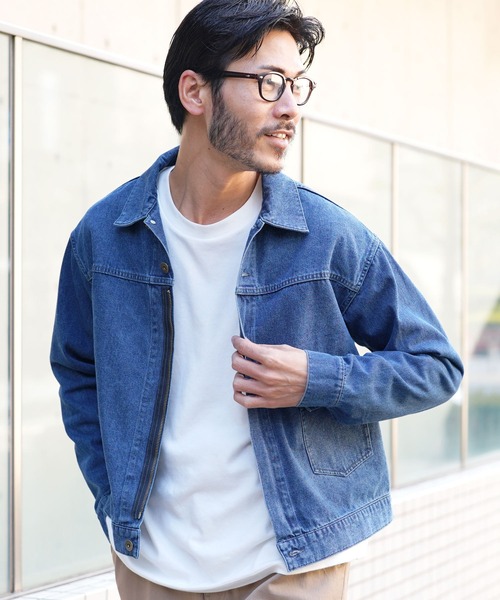 jiggys shop（ジギーズショップ）の「襟付きジップアップ ライトオンスデニムジャケット ブルゾン（デニムジャケット・メンズ・ブラック/ブルー系その他2/ブルー系その他・X-LARGE/SMALL/MEDIUM/LARGE）」の3枚目の写真