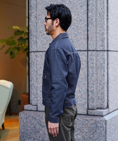 jiggys shop（ジギーズショップ）の「襟付きジップアップ ライトオンスデニムジャケット ブルゾン（デニムジャケット・メンズ・ブラック/ブルー系その他2/ブルー系その他・X-LARGE/SMALL/MEDIUM/LARGE）」の18枚目の写真