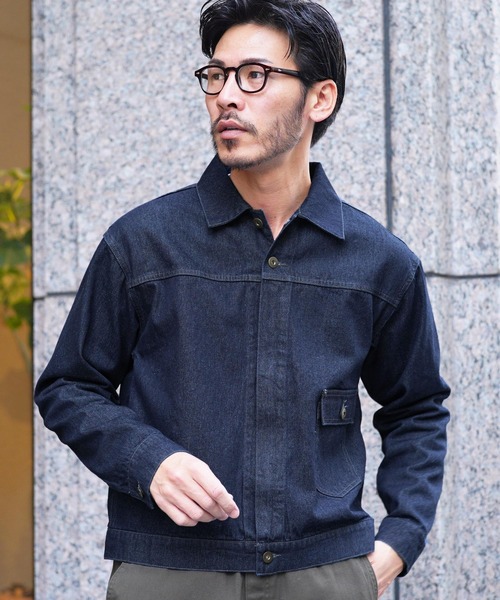 jiggys shop（ジギーズショップ）の「襟付きジップアップ ライトオンスデニムジャケット ブルゾン（デニムジャケット・メンズ・ブラック/ブルー系その他2/ブルー系その他・X-LARGE/SMALL/MEDIUM/LARGE）」の7枚目の写真