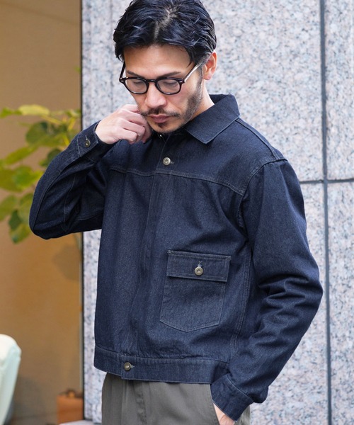 jiggys shop（ジギーズショップ）の「襟付きジップアップ ライトオンスデニムジャケット ブルゾン（デニムジャケット・メンズ・ブラック/ブルー系その他2/ブルー系その他・X-LARGE/SMALL/MEDIUM/LARGE）」の8枚目の写真