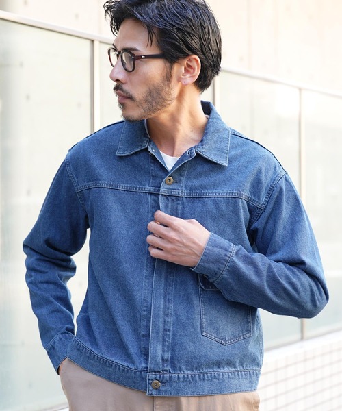 jiggys shop（ジギーズショップ）の「襟付きジップアップ ライトオンスデニムジャケット ブルゾン（デニムジャケット・メンズ・ブラック/ブルー系その他2/ブルー系その他・X-LARGE/SMALL/MEDIUM/LARGE）」の10枚目の写真