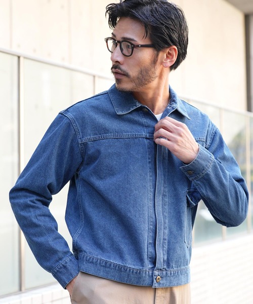 jiggys shop（ジギーズショップ）の「襟付きジップアップ ライトオンスデニムジャケット ブルゾン（デニムジャケット・メンズ・ブラック/ブルー系その他2/ブルー系その他・X-LARGE/SMALL/MEDIUM/LARGE）」の11枚目の写真