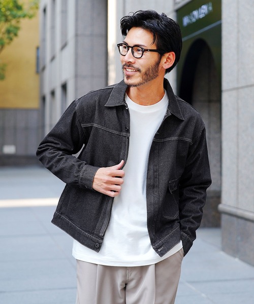 jiggys shop（ジギーズショップ）の「襟付きジップアップ ライトオンスデニムジャケット ブルゾン（デニムジャケット・メンズ・ブラック/ブルー系その他2/ブルー系その他・X-LARGE/SMALL/MEDIUM/LARGE）」の6枚目の写真