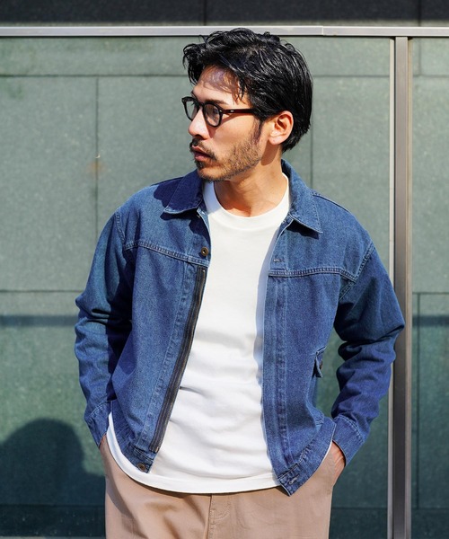 jiggys shop（ジギーズショップ）の「襟付きジップアップ ライトオンスデニムジャケット ブルゾン（デニムジャケット・メンズ・ブラック/ブルー系その他2/ブルー系その他・X-LARGE/SMALL/MEDIUM/LARGE）」の12枚目の写真