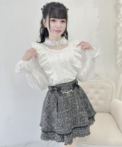 MARS ハートバックルチョーカーブラウス 完売品♡ MARSハートバックル付きブラウス 地雷系 量産型