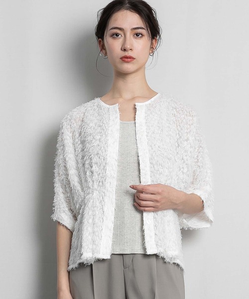 RAW FUDGE(ローファッジ)の「ウエストタックドルマンシャギーブラウス(シャツ/ブラウス・レディース・ブラック/ベージュ/オフホワイト・M)」の2枚目の写真