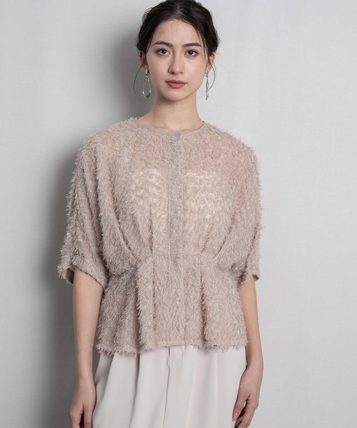 RAW FUDGE(ローファッジ)の「ウエストタックドルマンシャギーブラウス(シャツ/ブラウス・レディース・ブラック/ベージュ/オフホワイト・M)」の16枚目の写真