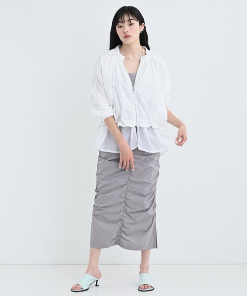 GALLEST（ギャレスト）の「ドロストライトブルゾン（ブルゾン・レディース・チャコールグレー/ホワイト/ライトグリーン・36/38/40）」の13枚目の写真