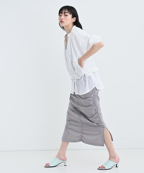 GALLEST（ギャレスト）の「ドロストライトブルゾン（ブルゾン・レディース・チャコールグレー/ホワイト/ライトグリーン・36/38/40）」の14枚目の写真