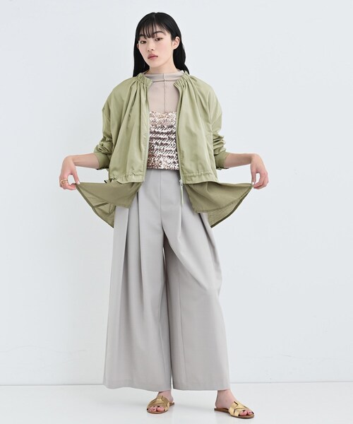 GALLEST（ギャレスト）の「ドロストライトブルゾン（ブルゾン・レディース・チャコールグレー/ホワイト/ライトグリーン・36/38/40）」の17枚目の写真