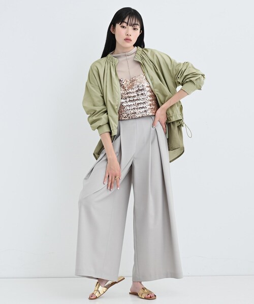 GALLEST（ギャレスト）の「ドロストライトブルゾン（ブルゾン・レディース・チャコールグレー/ホワイト/ライトグリーン・36/38/40）」の18枚目の写真