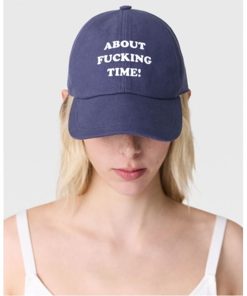 STELLA McCARTNEY(ステラマッカートニー)の「About Fucking Time! Base Ball Cap / About Fucking Time! ベースボールキャップ(キャップ・レディース・ネイビー・58)」の2枚目の写真