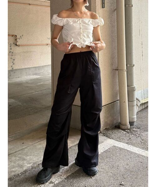 EMODA（エモダ）の「ショートスリーブリボントップ（Tシャツ/カットソー・レディース・ホワイト/レッド/グリーン/ネイビー・FREE）」の11枚目の写真