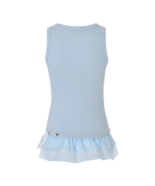 CRANK（クランク）の「CRANK／フリルボタンスリーブレス（その他トップス・レディース・ブルー/ブラック/ホワイト・FREE）」の13枚目の写真