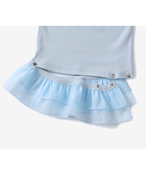 CRANK（クランク）の「CRANK／フリルボタンスリーブレス（その他トップス・レディース・ブルー/ブラック/ホワイト・FREE）」の9枚目の写真