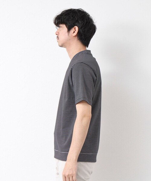 NOLLEY’S(ノーリーズ)の「《ビジカジ対応》セミシルケットスムース ボーダー Vネック ドレスTシャツ 25SS(Tシャツ/カットソー・メンズ・ブラック/ホワイト系その他/ブラック系その他・S/M/L/XL)」の18枚目の写真