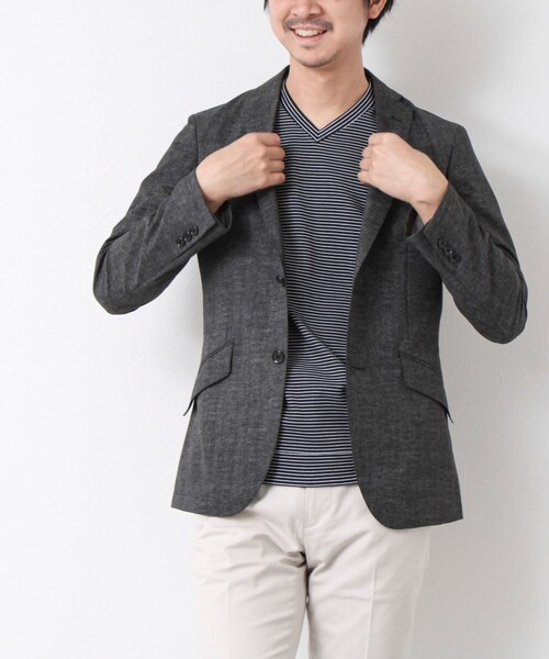 NOLLEY’S(ノーリーズ)の「《ビジカジ対応》セミシルケットスムース ボーダー Vネック ドレスTシャツ 25SS(Tシャツ/カットソー・メンズ・ブラック/ホワイト系その他/ブラック系その他・S/M/L/XL)」の12枚目の写真