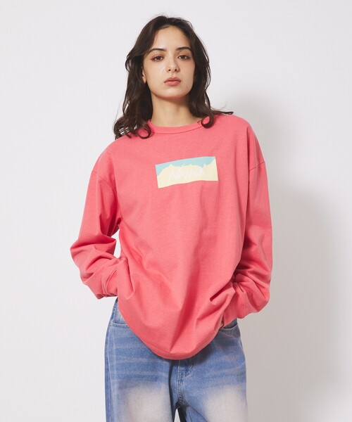 NANGA(ナンガ)の「【NANGA/ナンガ】ECO HYBRID BOX LOGO LS/ボックスロゴロングスリーブTシャツ(Tシャツ/カットソー・メンズ・ピンク/ブラック/ホワイト/ネイビー・M/L/XL)」の4枚目の写真