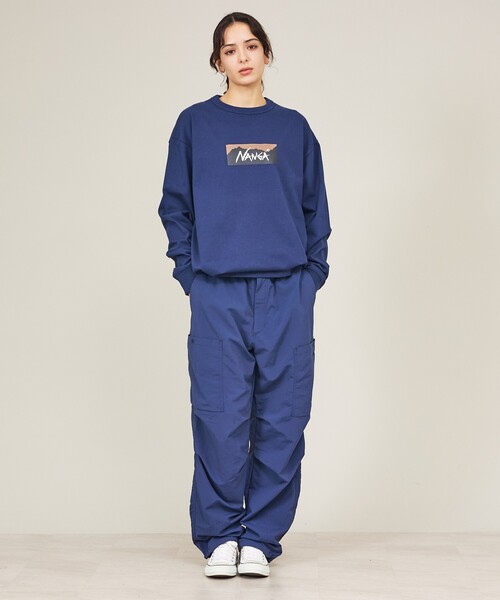 NANGA(ナンガ)の「【NANGA/ナンガ】ECO HYBRID BOX LOGO LS/ボックスロゴロングスリーブTシャツ(Tシャツ/カットソー・メンズ・ピンク/ブラック/ホワイト/ネイビー・M/L/XL)」の8枚目の写真