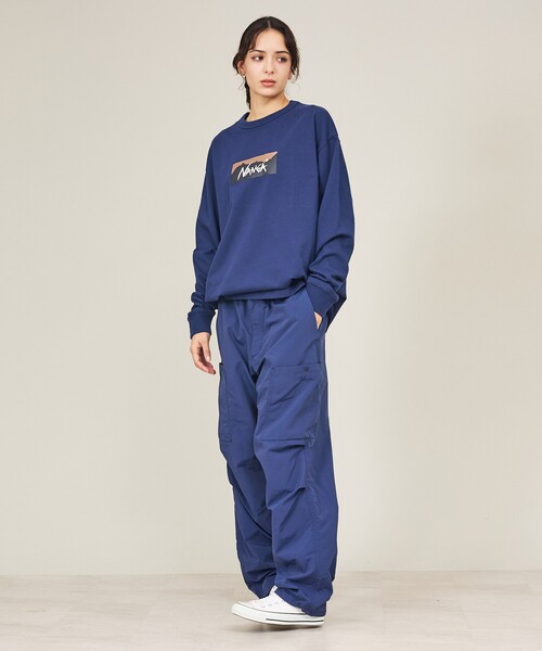 NANGA(ナンガ)の「【NANGA/ナンガ】ECO HYBRID BOX LOGO LS/ボックスロゴロングスリーブTシャツ(Tシャツ/カットソー・メンズ・ピンク/ブラック/ホワイト/ネイビー・M/L/XL)」の9枚目の写真