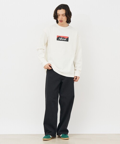 NANGA(ナンガ)の「【NANGA/ナンガ】ECO HYBRID BOX LOGO LS/ボックスロゴロングスリーブTシャツ(Tシャツ/カットソー・メンズ・ピンク/ブラック/ホワイト/ネイビー・M/L/XL)」の10枚目の写真