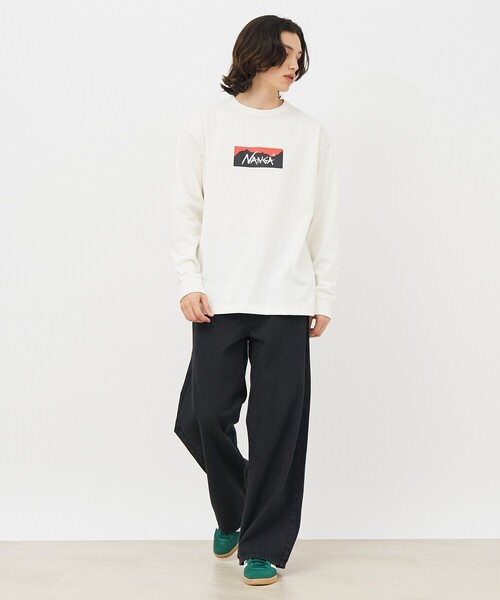 NANGA(ナンガ)の「【NANGA/ナンガ】ECO HYBRID BOX LOGO LS/ボックスロゴロングスリーブTシャツ(Tシャツ/カットソー・メンズ・ピンク/ブラック/ホワイト/ネイビー・M/L/XL)」の11枚目の写真